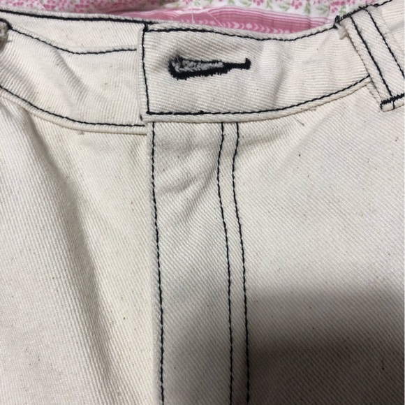 Twik Cream Denim with Black Accent cargo pants-size 27- new- for work or play - Picture 4 of 16